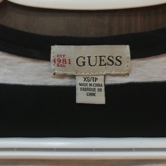 GUESS Short Sleeve Striped Tee - Picture 2 of 4